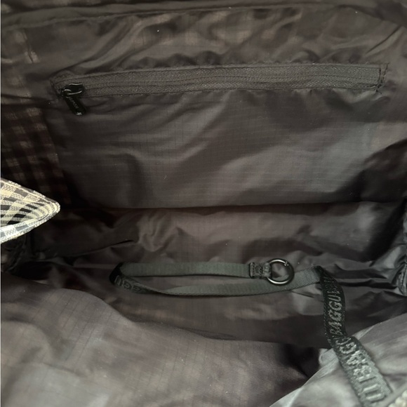 NWT Baggu Medium Nylon Bowler Bag Black & White Gingham - Picture 7 of 10